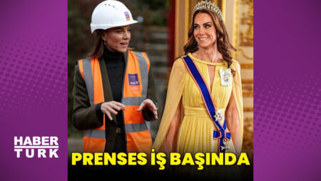 Prenses Kate Middleton iş başında! Tacını çıkardı, baretini taktı