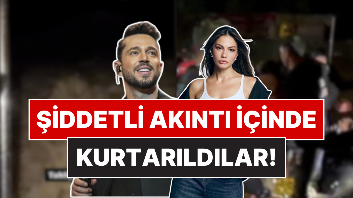 Yüzlerce Kişiyle Mahsur Kalmışlardı: Murat Boz ve Demet Özdemir'in Botla Tahliye Edildiği Anlar Ortaya Çıktı!